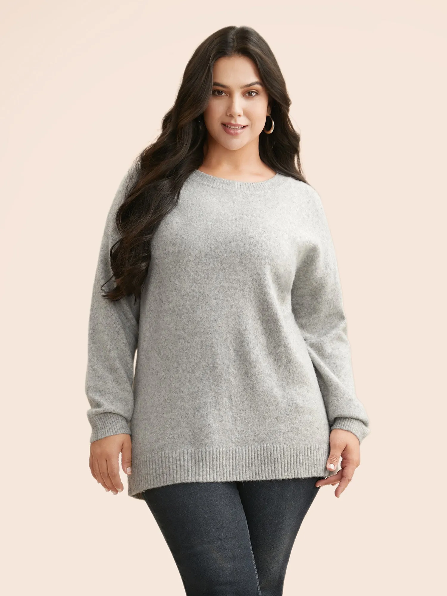 Airy Cozy Drop Shoulder Wool Pullover