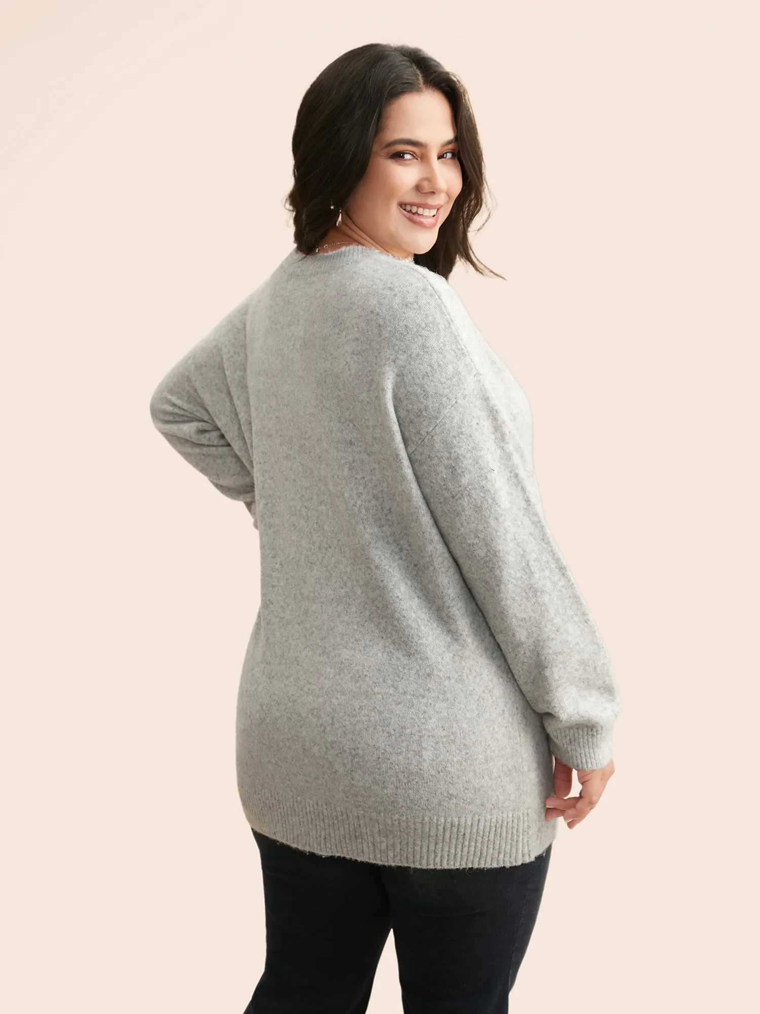 Airy Cozy Drop Shoulder Wool Pullover