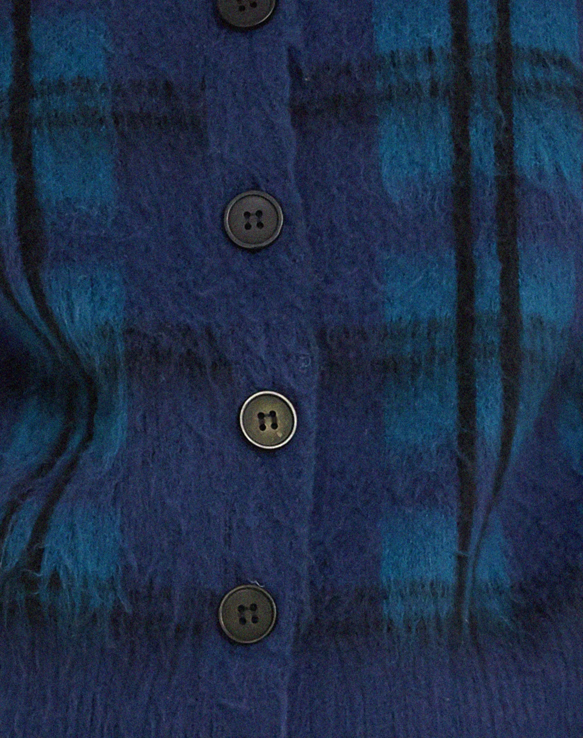 Anzio Button Up Cardigan in Multi Check Navy Blue