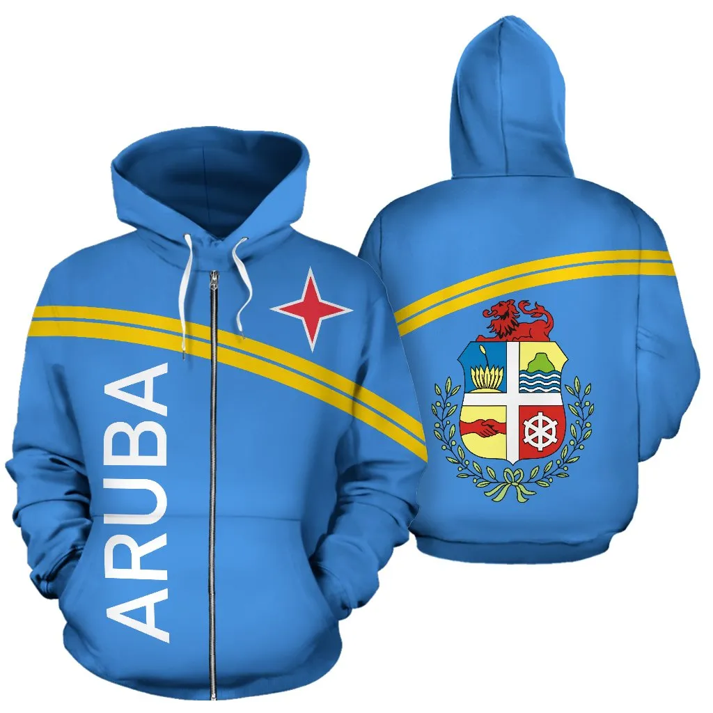 Aruba All Over Zip-Up Hoodie - Curve Version - Bn04