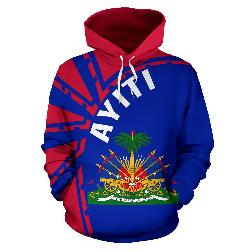 Ayiti-Haiti Hoodie Map Th5