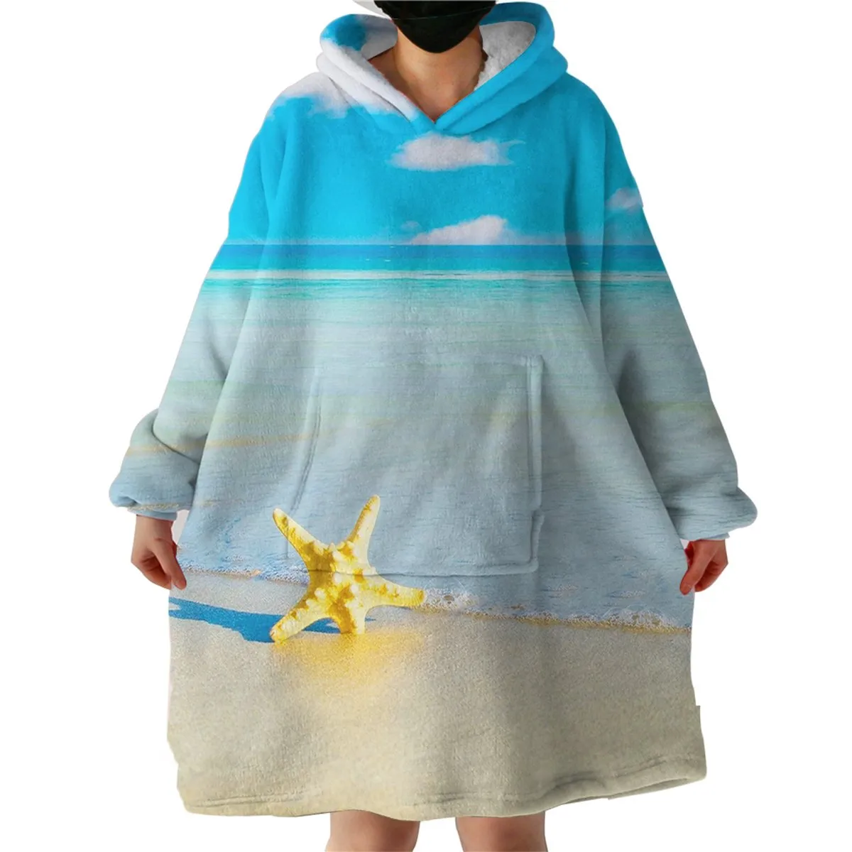 Beach Please Wearable Blanket Hoodie