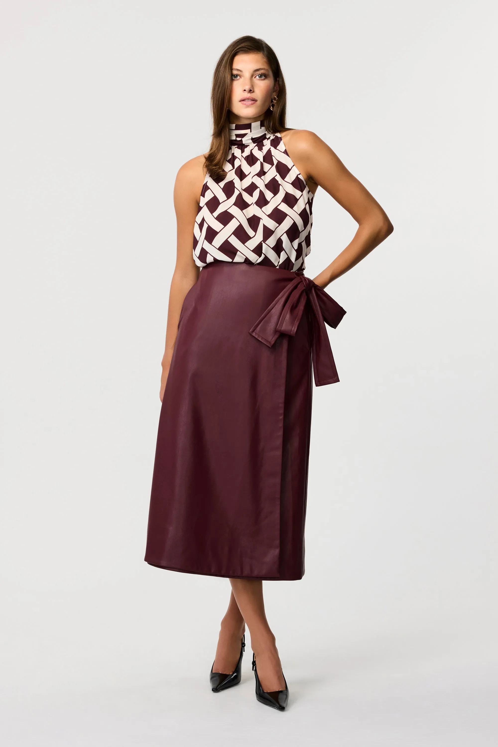 Beatrice Vegan Leather Skirt