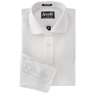 Boys Adonis White on White Slim Shirt