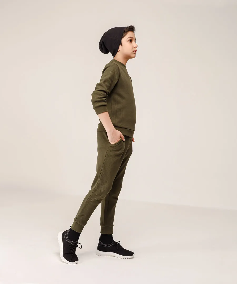 Boys' Waffle Knit Joggers