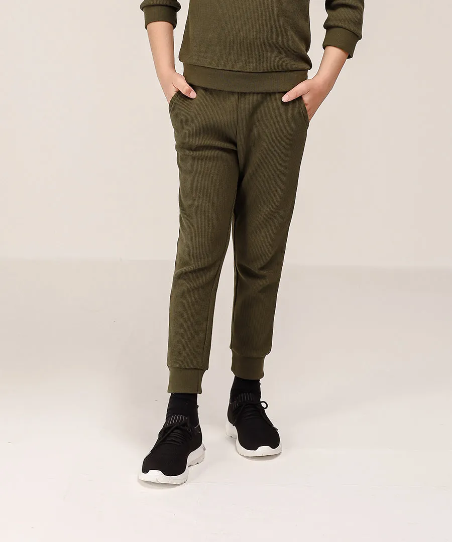 Boys' Waffle Knit Joggers