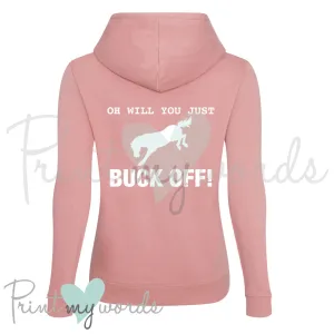 Buck Off Funny Equestrian Hoodie