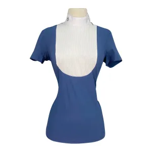 Cavalleria Toscana Jersey Competition Shirt w/Oval Pleated Bib in Atlantic Blue - Women's XS