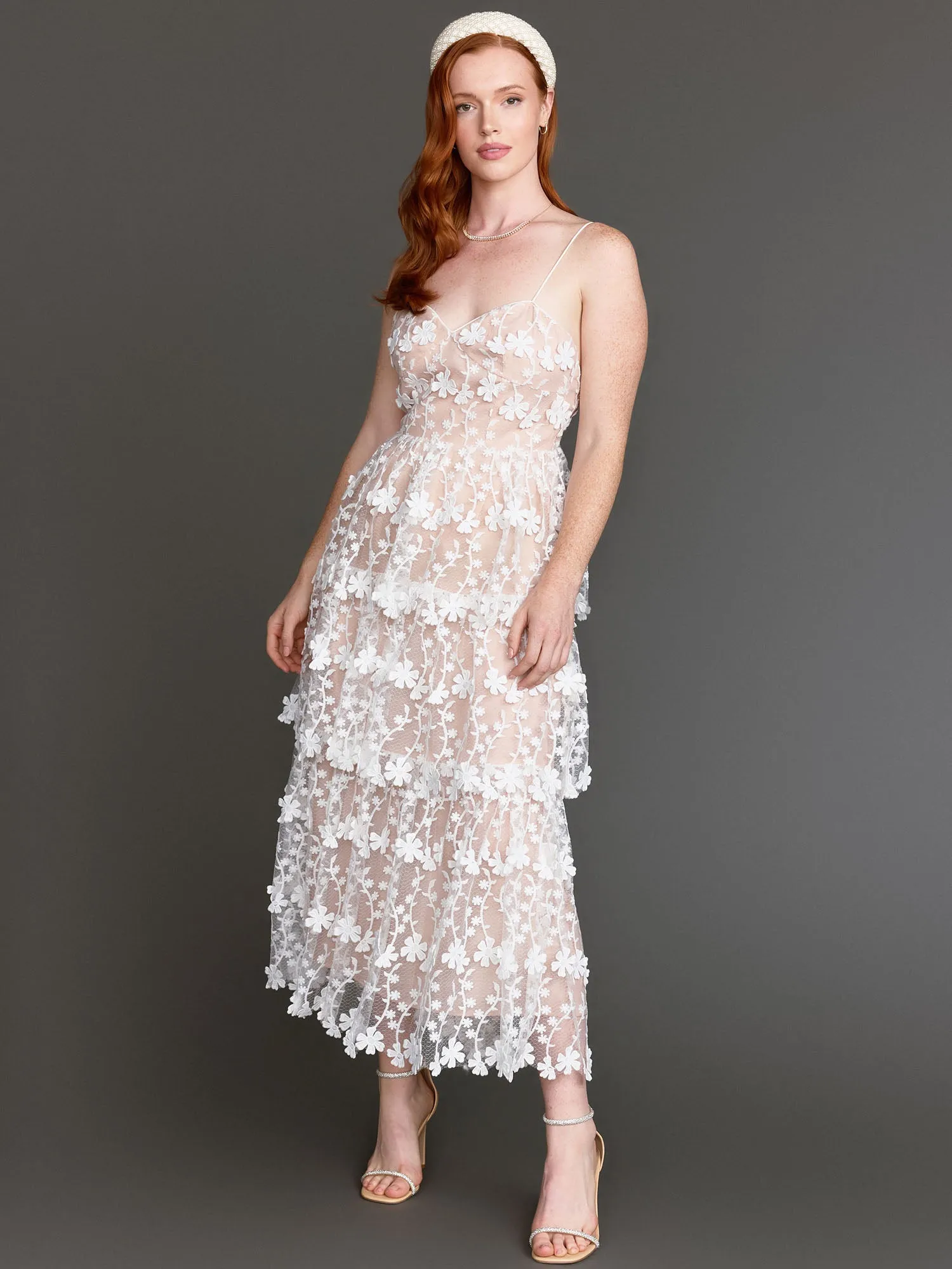 Crochet Layered Midi Dress - Endless Rose