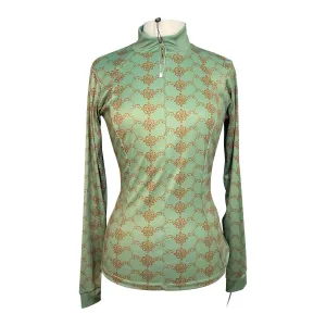 Espoir Quarter Zip Sun Shirt in Green - Women's XS