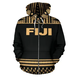 Fiji Tapa All Over Zip-Up Hoodie - Bn09