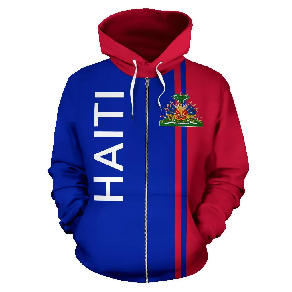 Haiti All Over Zip-Up Hoodie - Straight Version - Bn04