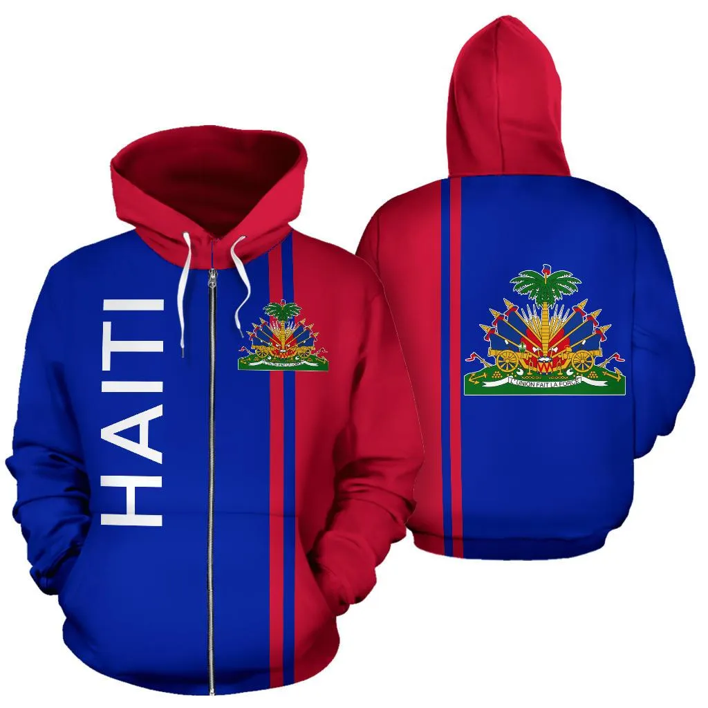 Haiti All Over Zip-Up Hoodie - Straight Version - Bn04