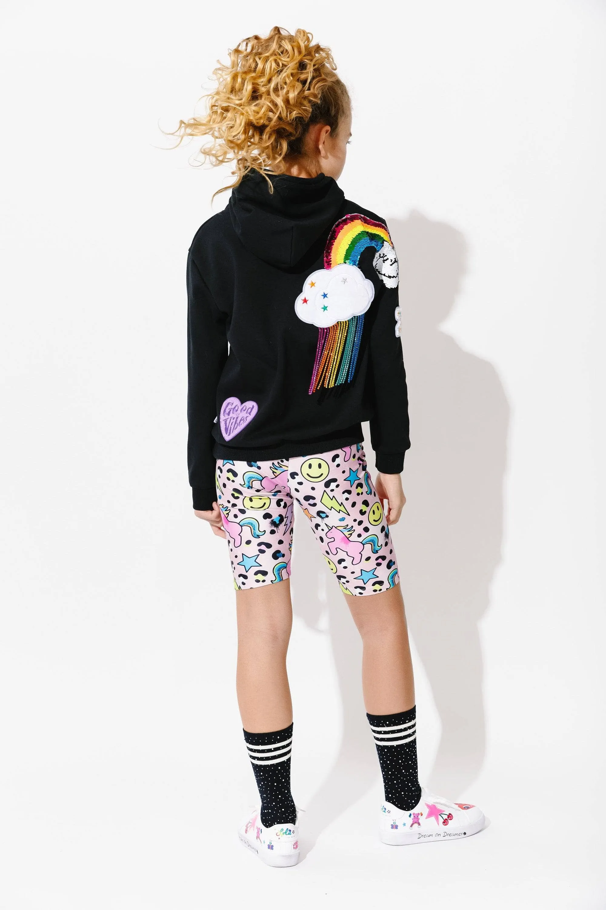 Happy Emoji Unicorn Biker Shorts