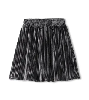 Hatley-Silver Shine Pleated Velour Skirt