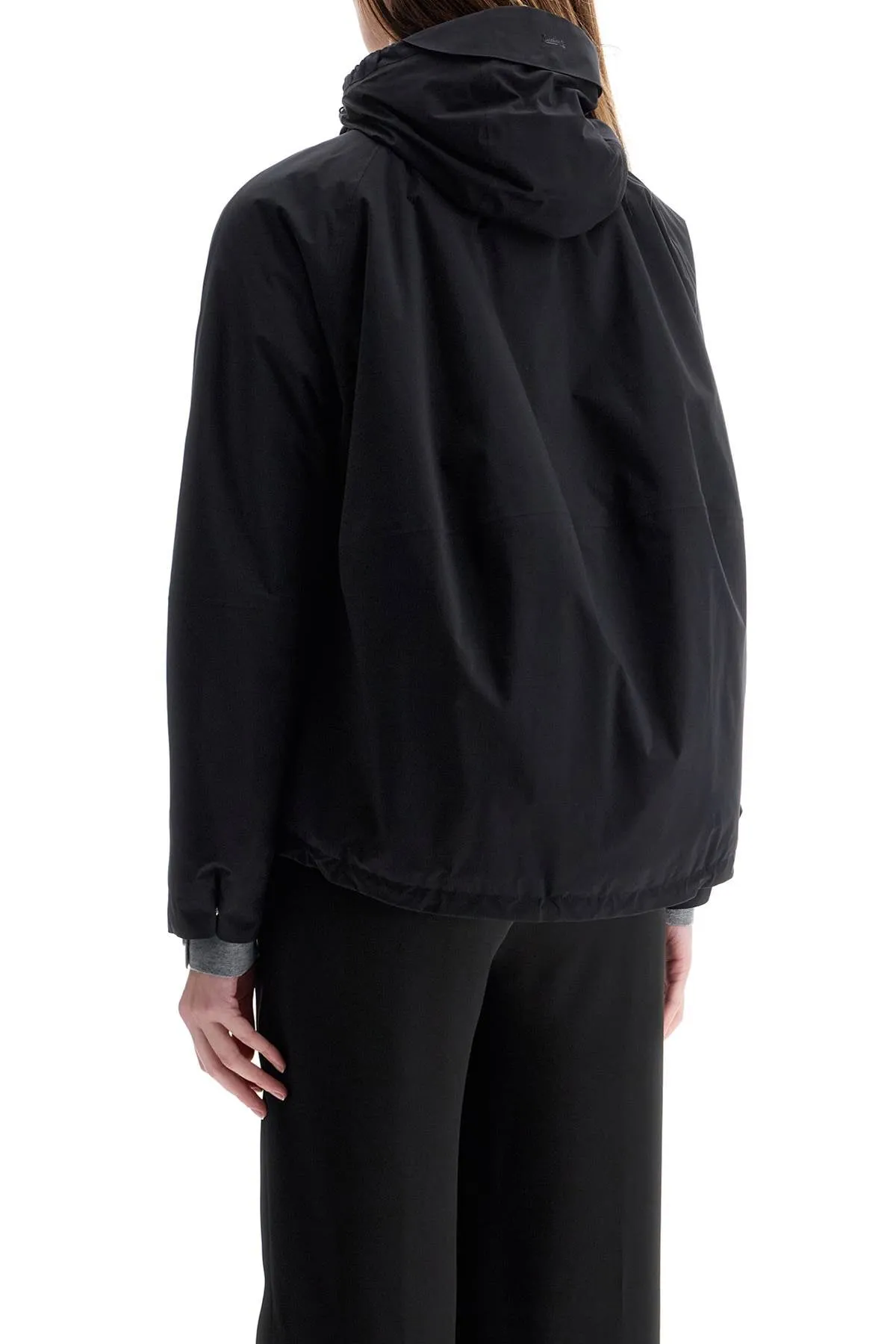 Hooded Water-Resistant Short Jacket