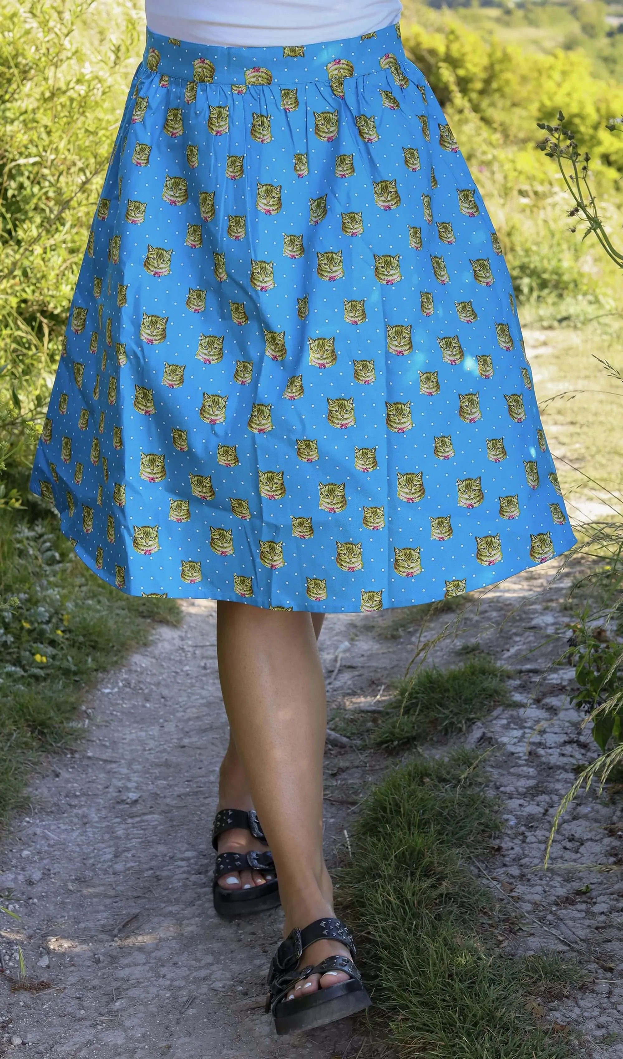 Kitty Cat Retro A Line Skirt