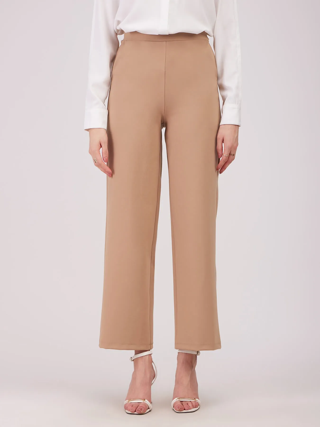 LivIn Wide Leg Pants - Beige