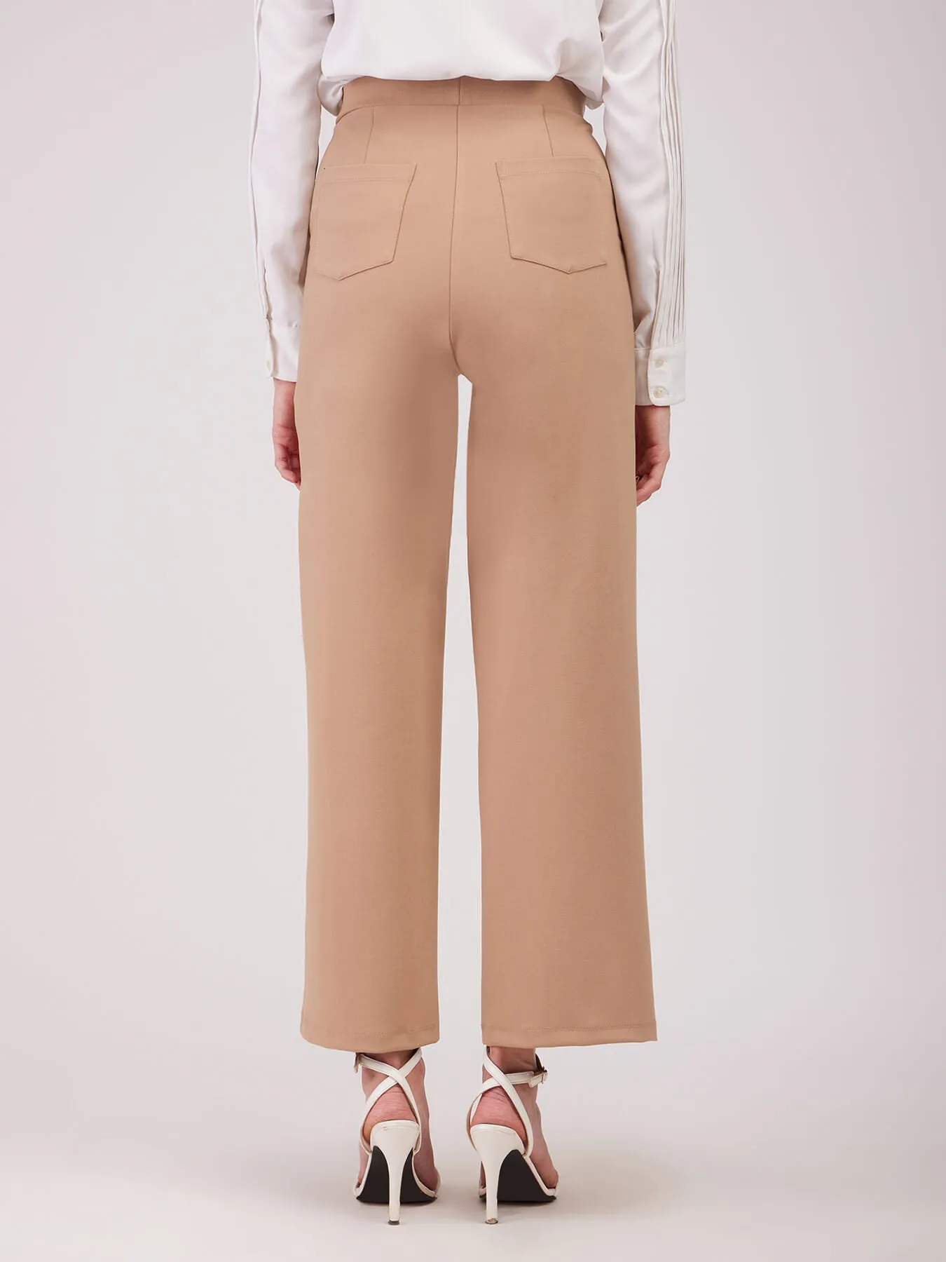 LivIn Wide Leg Pants - Beige