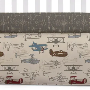 Lolli Living Crib Bed Skirt - Aeroplanes