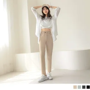 MEDIUM WAIST ELASTIC WAIST COTTON HAREM PANTS