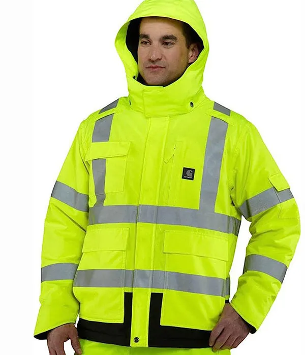 Men's High Visibility Reflective Jackets Waterproof Safety Jacket Work Construction Coats