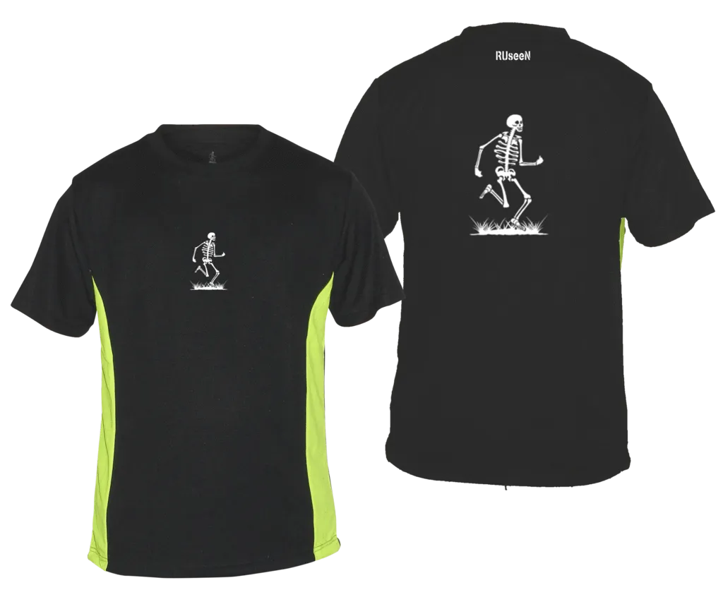 Men's Reflective Short Sleeve Shirt - Skeleton