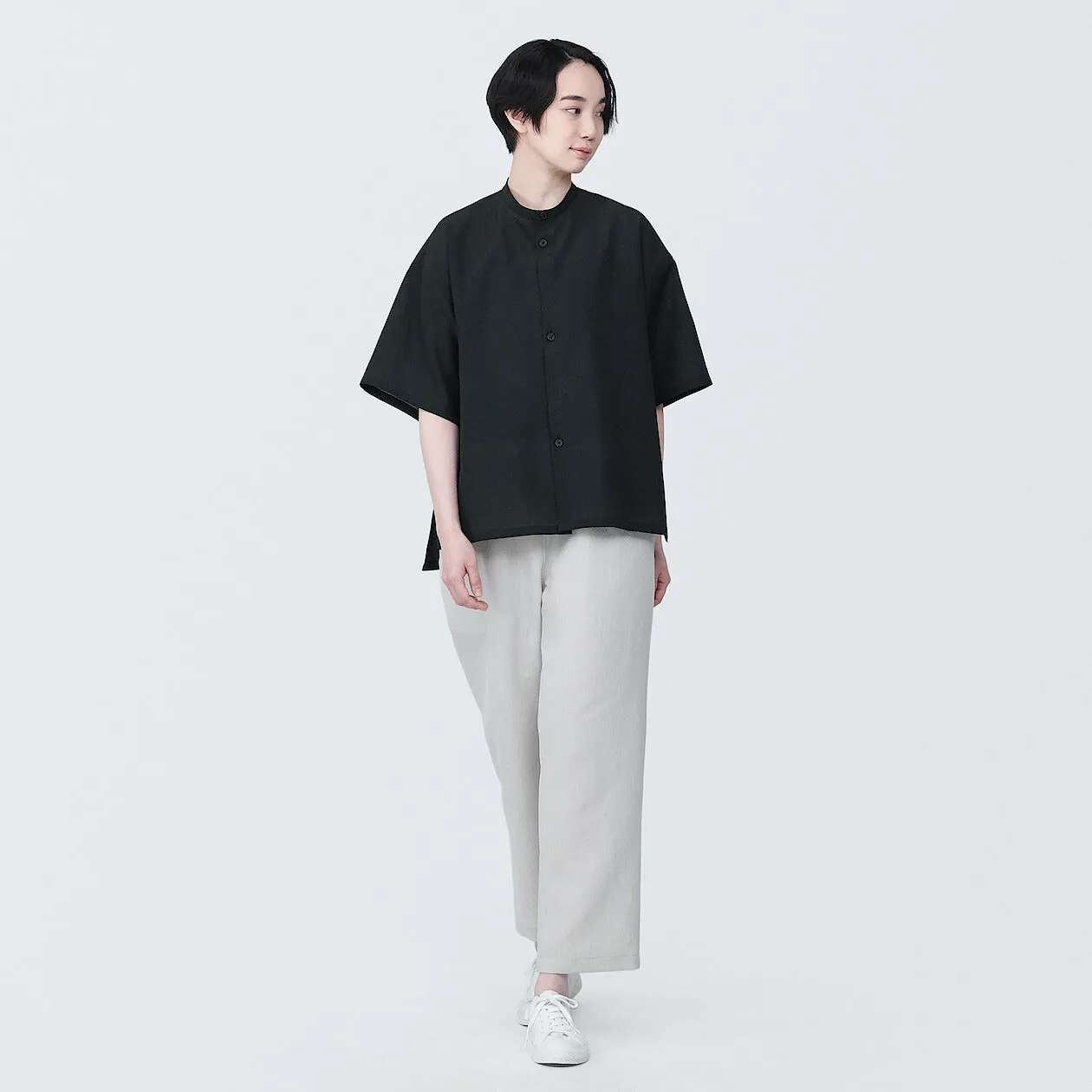 MUJI Labo Breathable UV Protection Collarless Shirt