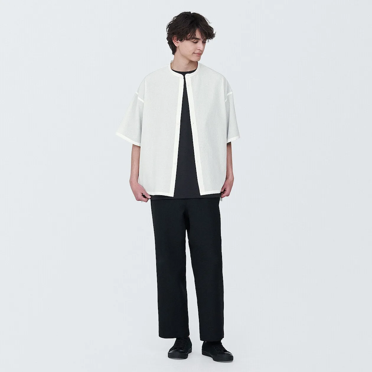 MUJI Labo Breathable UV Protection Collarless Shirt