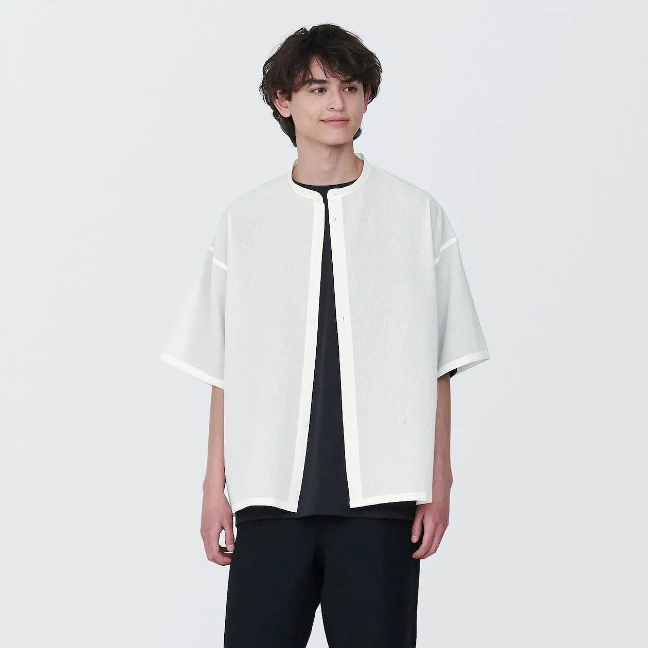 MUJI Labo Breathable UV Protection Collarless Shirt