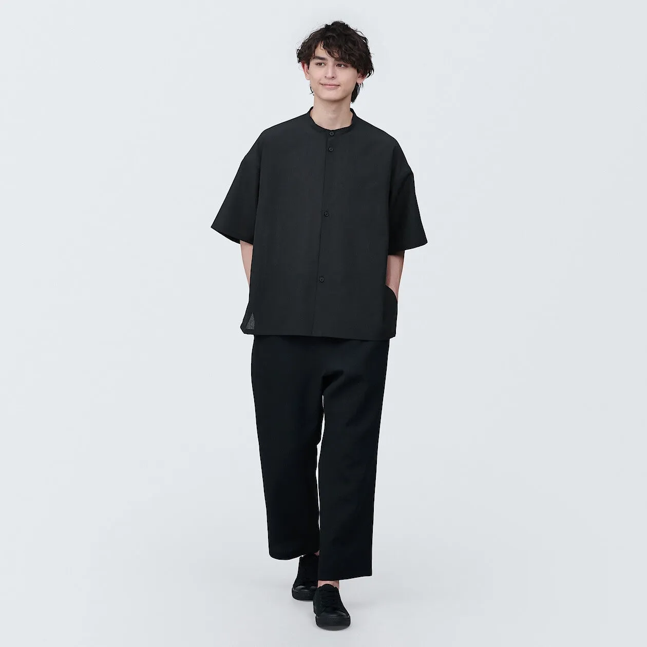 MUJI Labo Breathable UV Protection Collarless Shirt