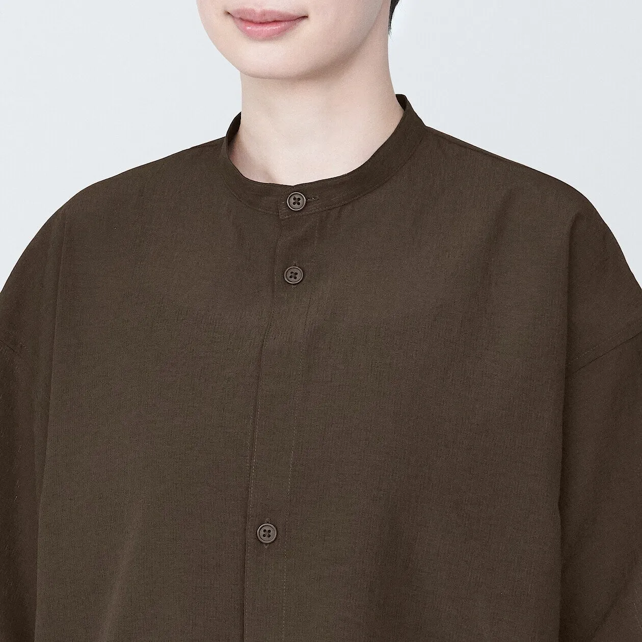 MUJI Labo Breathable UV Protection Collarless Shirt