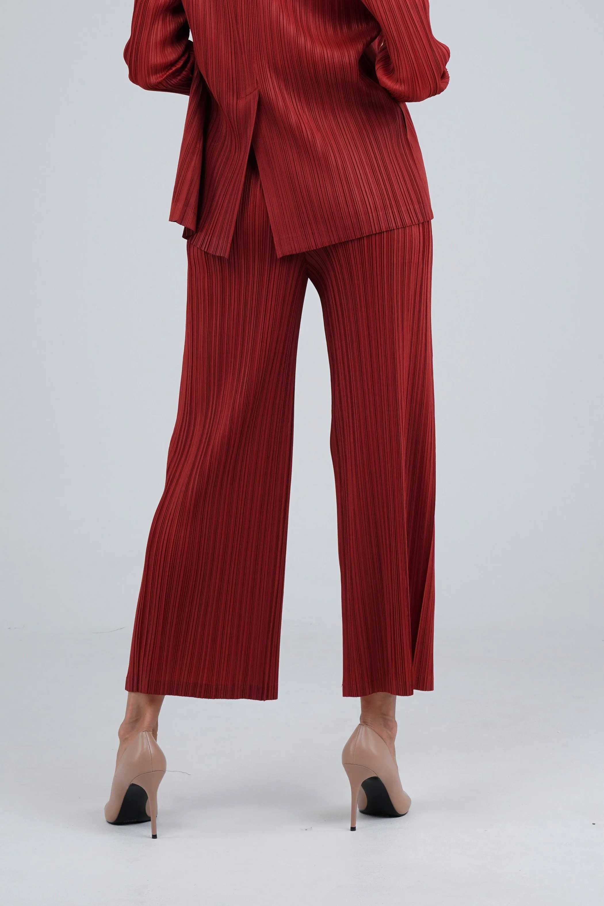 Petra Straight-Cut Pleated Pants