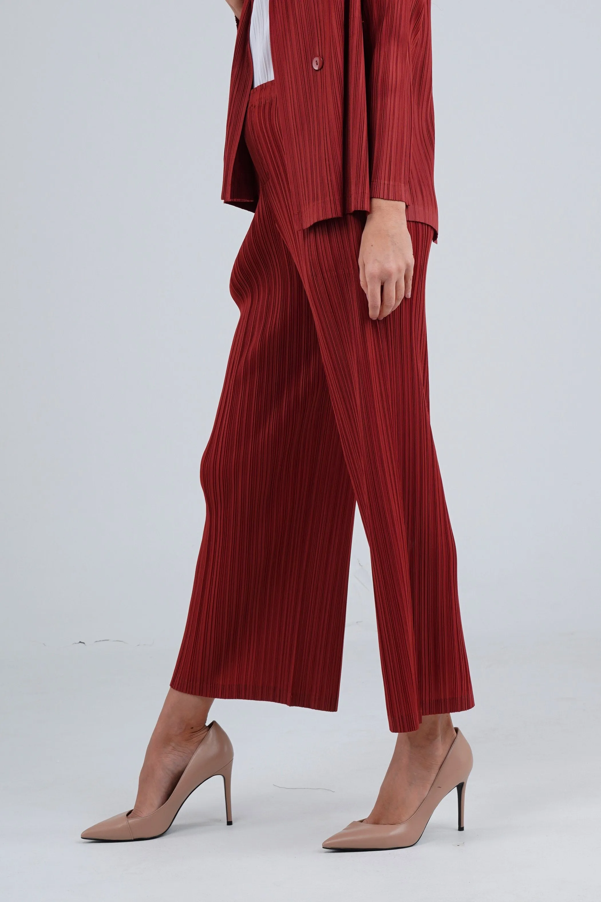 Petra Straight-Cut Pleated Pants