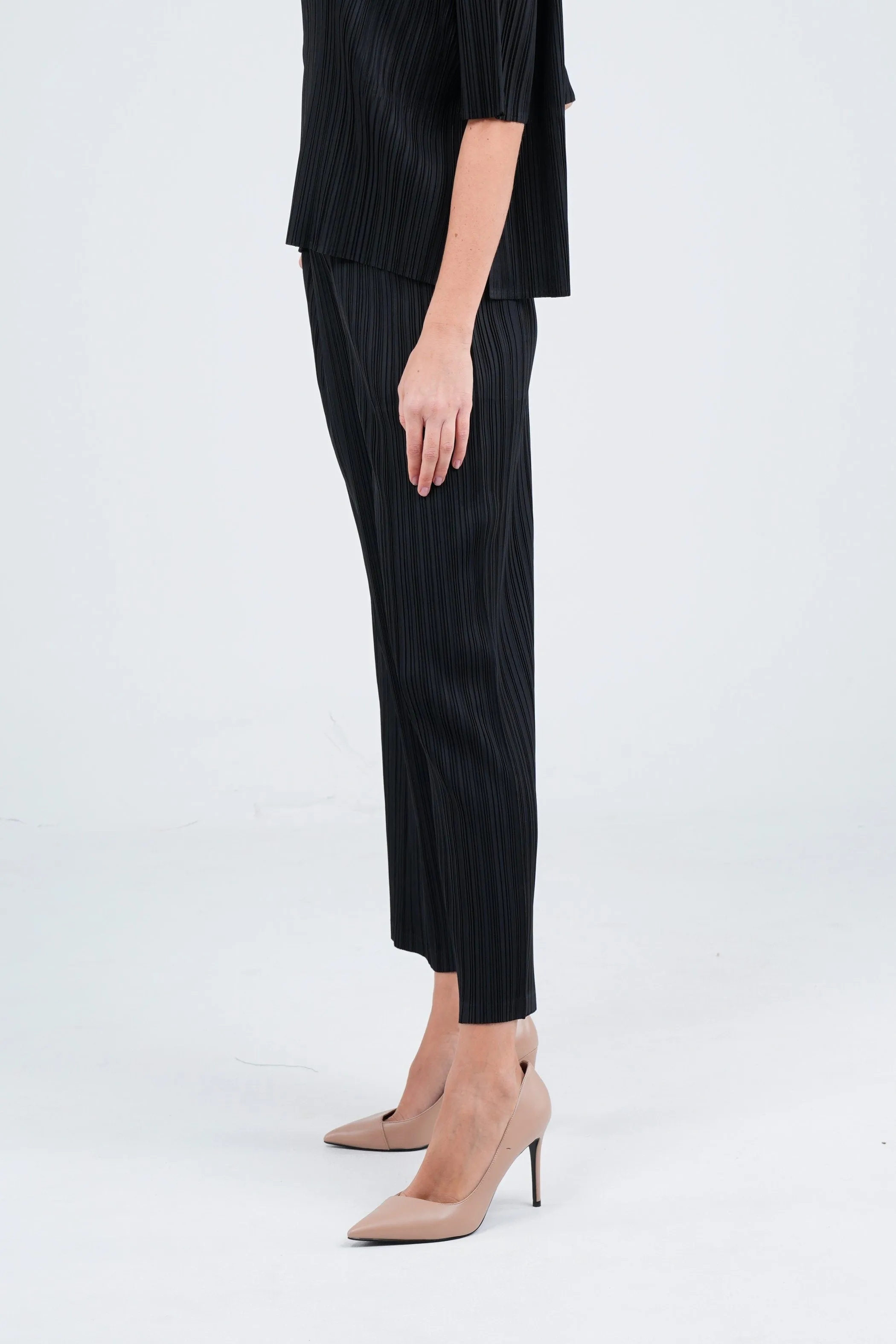 Petra Straight-Cut Pleated Pants