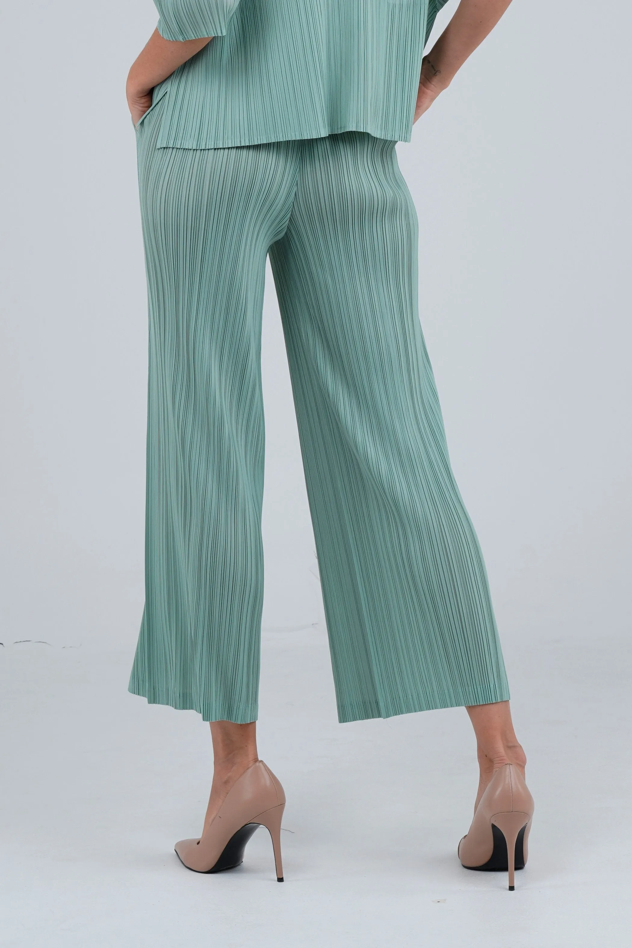 Petra Straight-Cut Pleated Pants