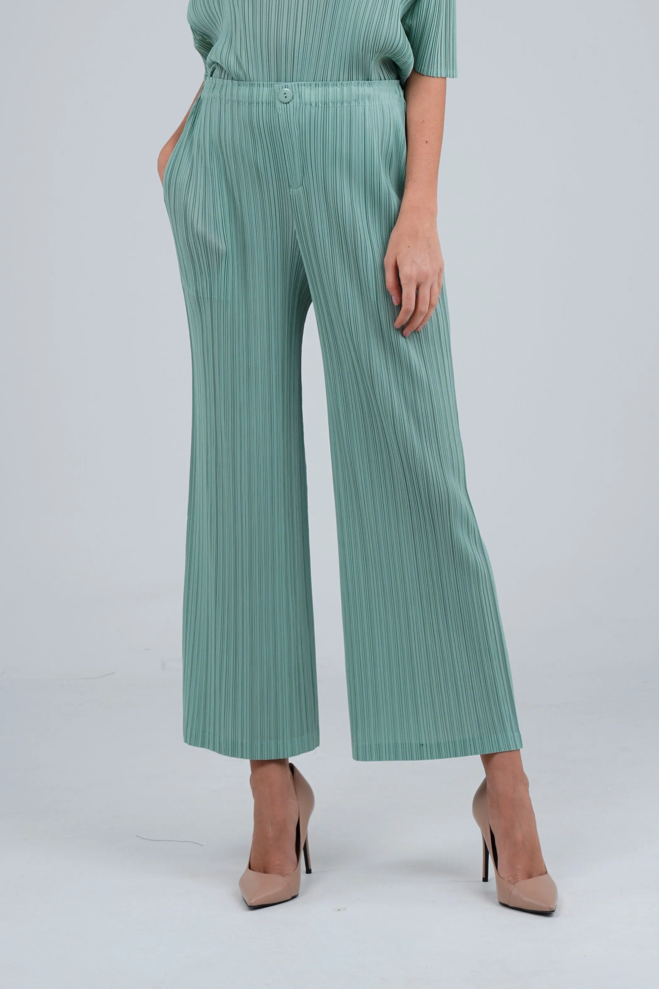 Petra Straight-Cut Pleated Pants