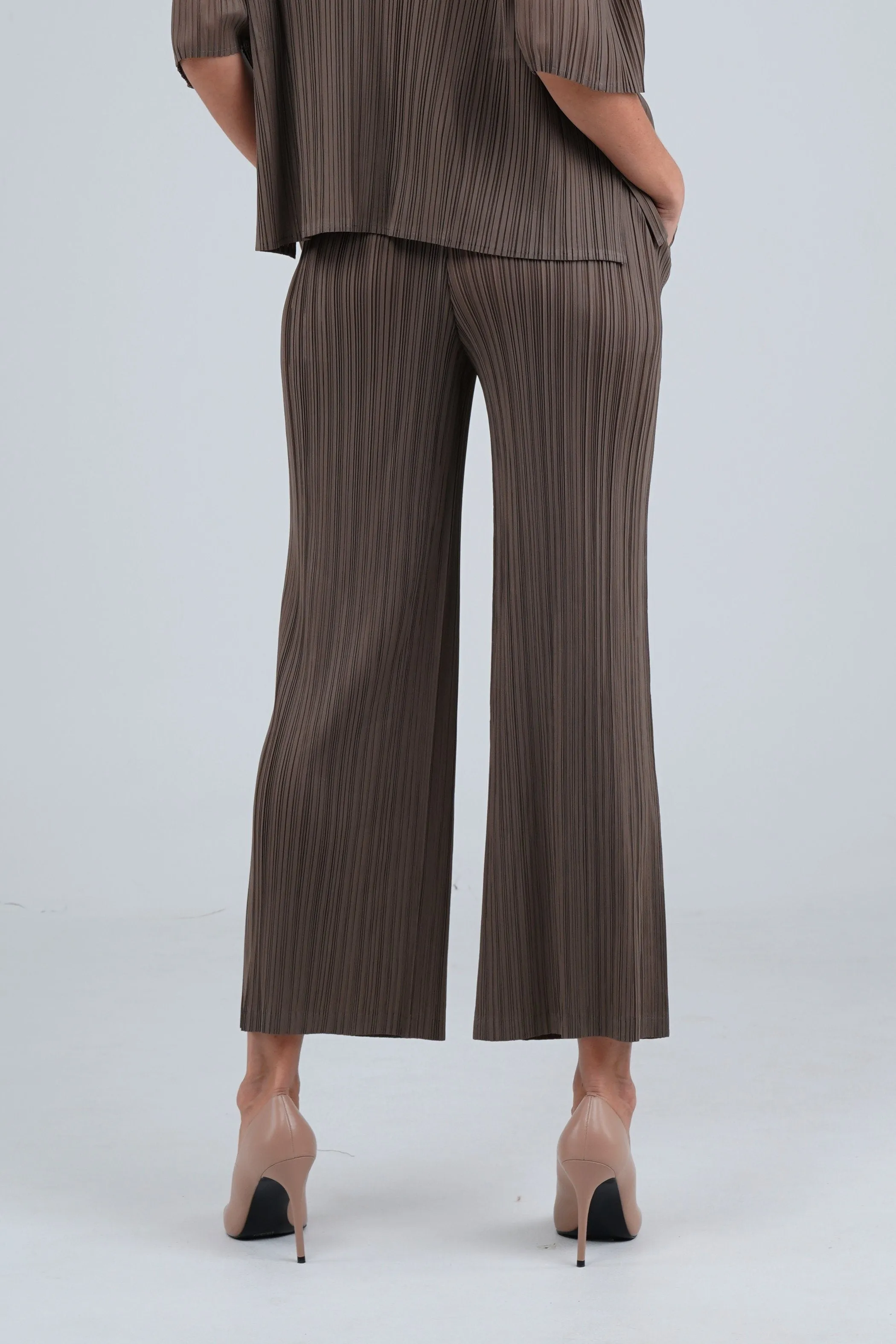 Petra Straight-Cut Pleated Pants