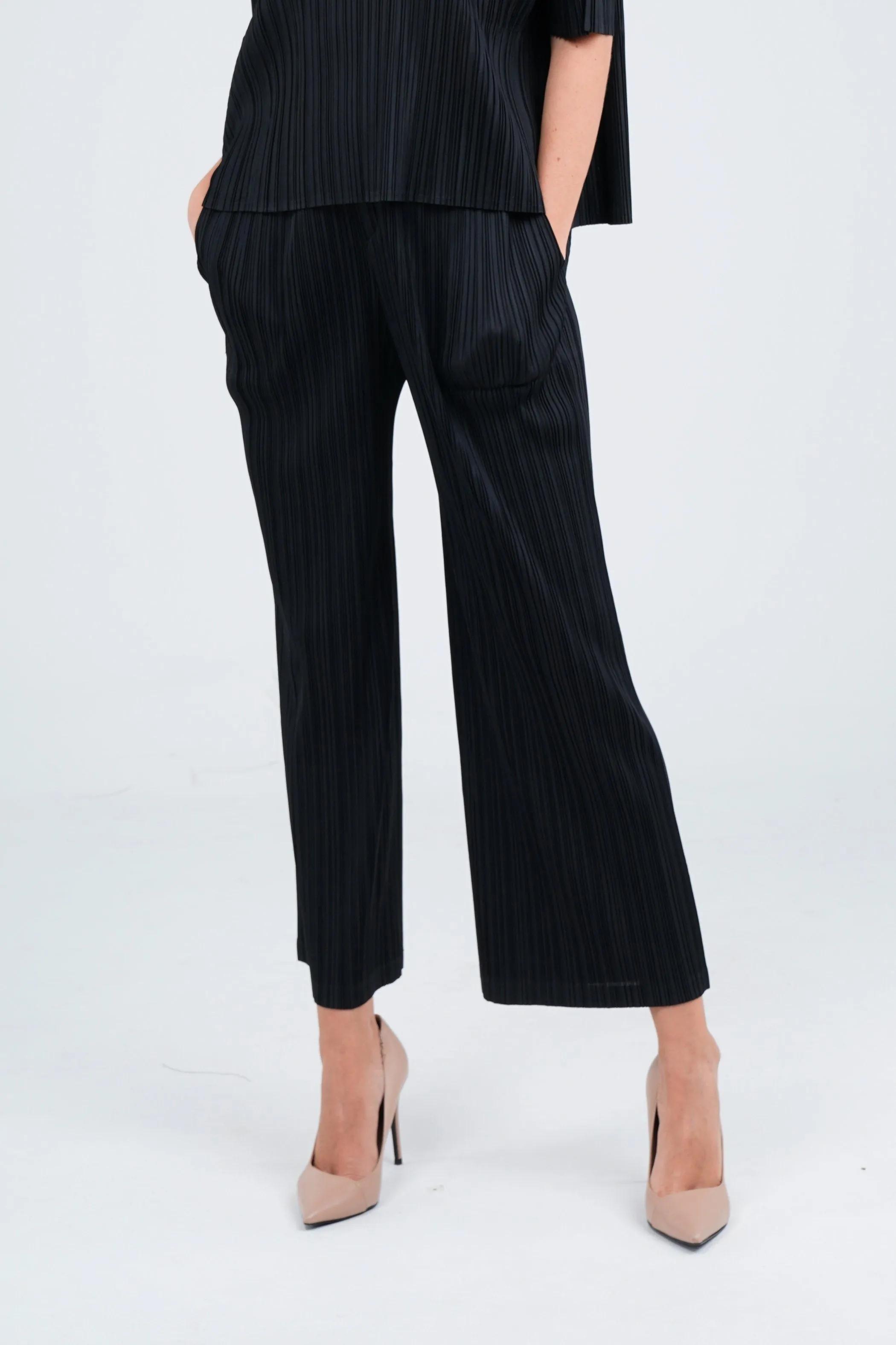 Petra Straight-Cut Pleated Pants