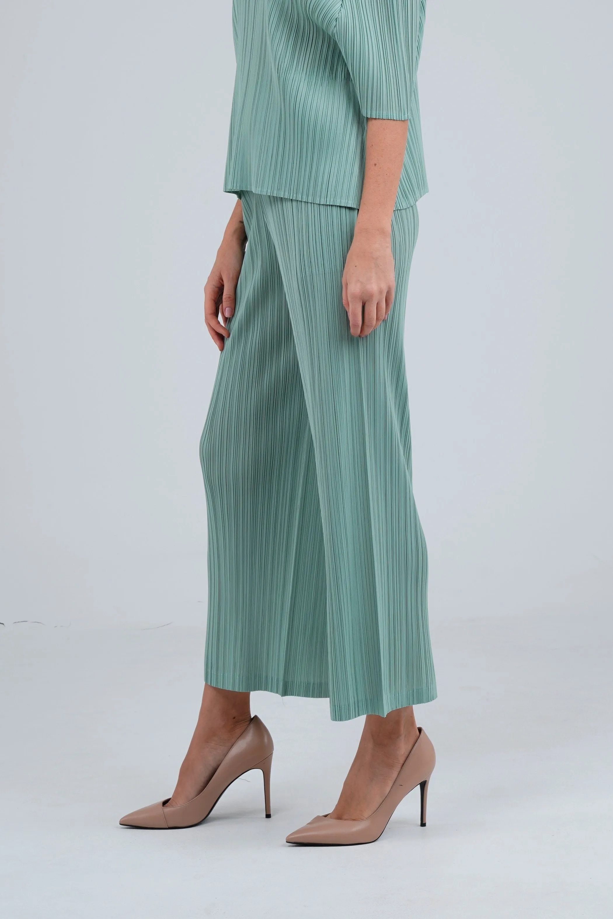 Petra Straight-Cut Pleated Pants