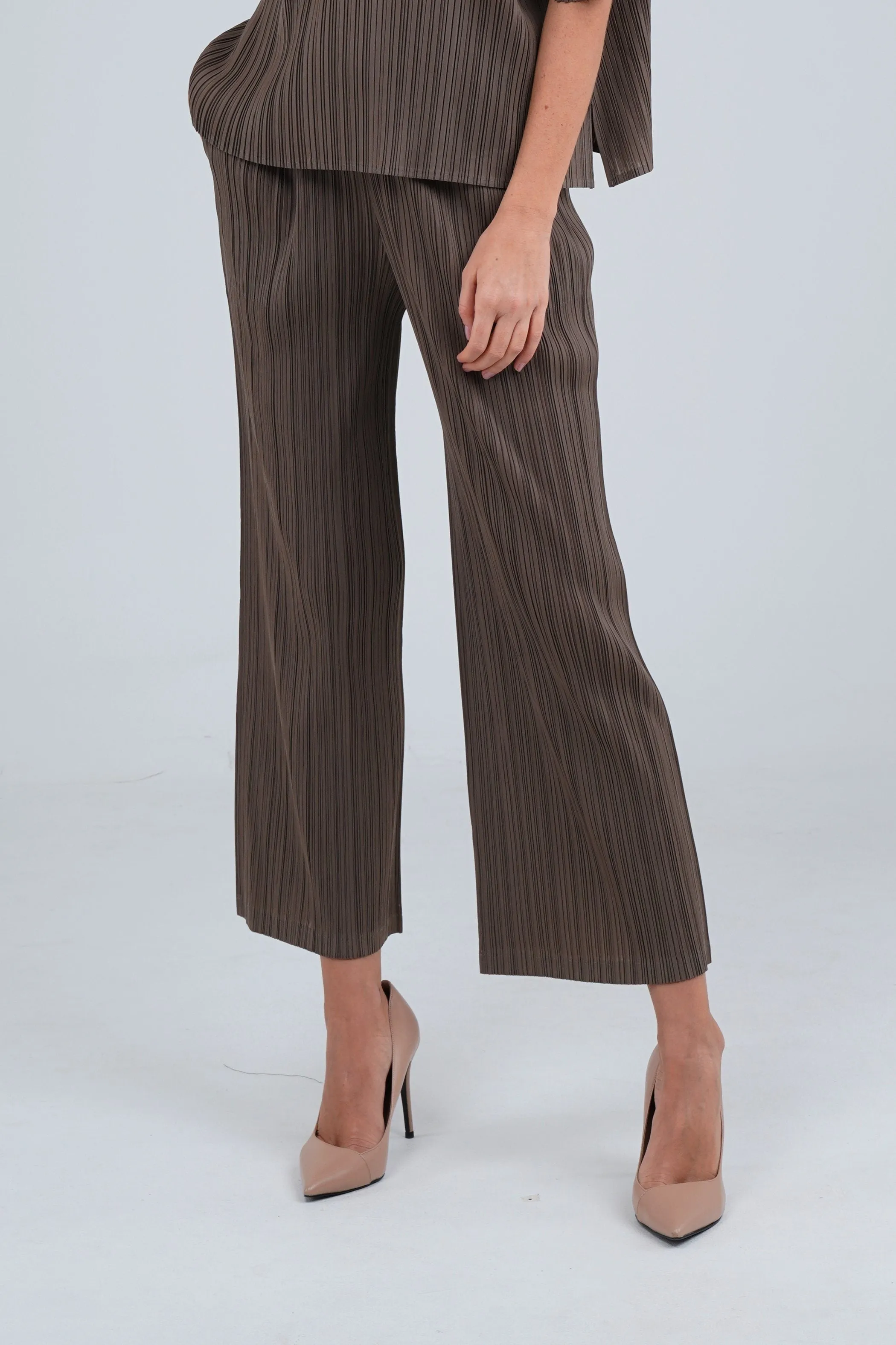 Petra Straight-Cut Pleated Pants