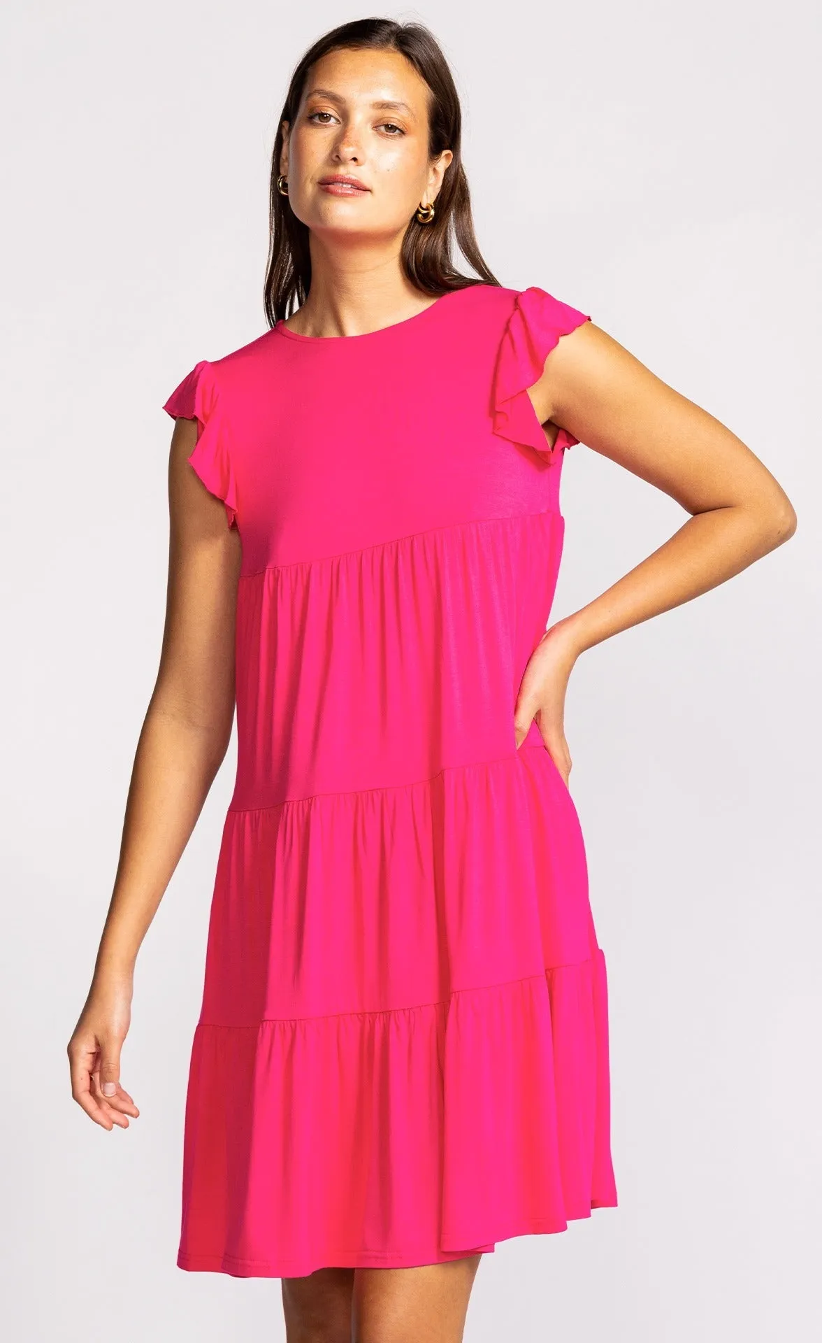 Pink Martini Gillian Dress | Fuschia   Black