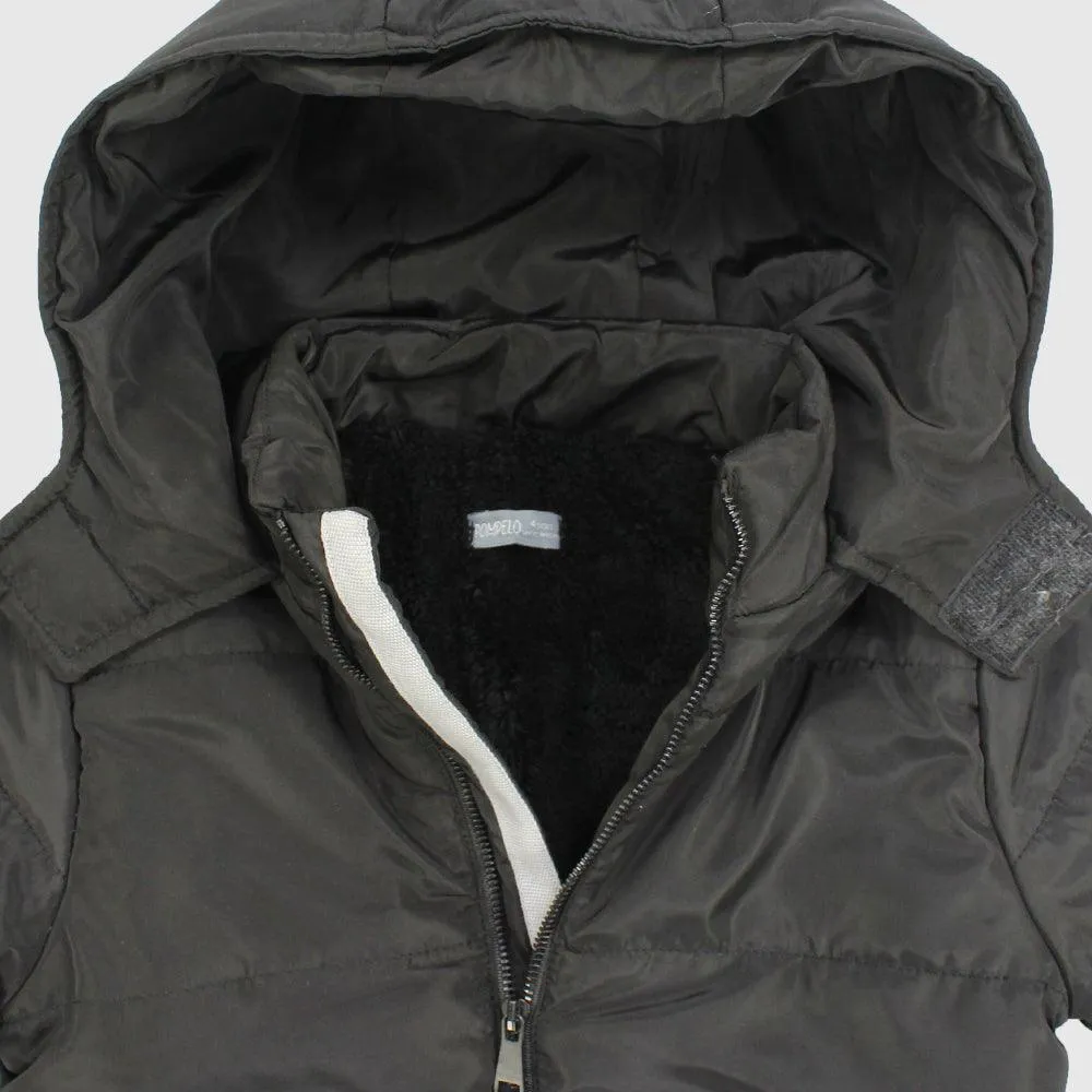 Plain Long-Sleeved Waterproof Hooded Jacket