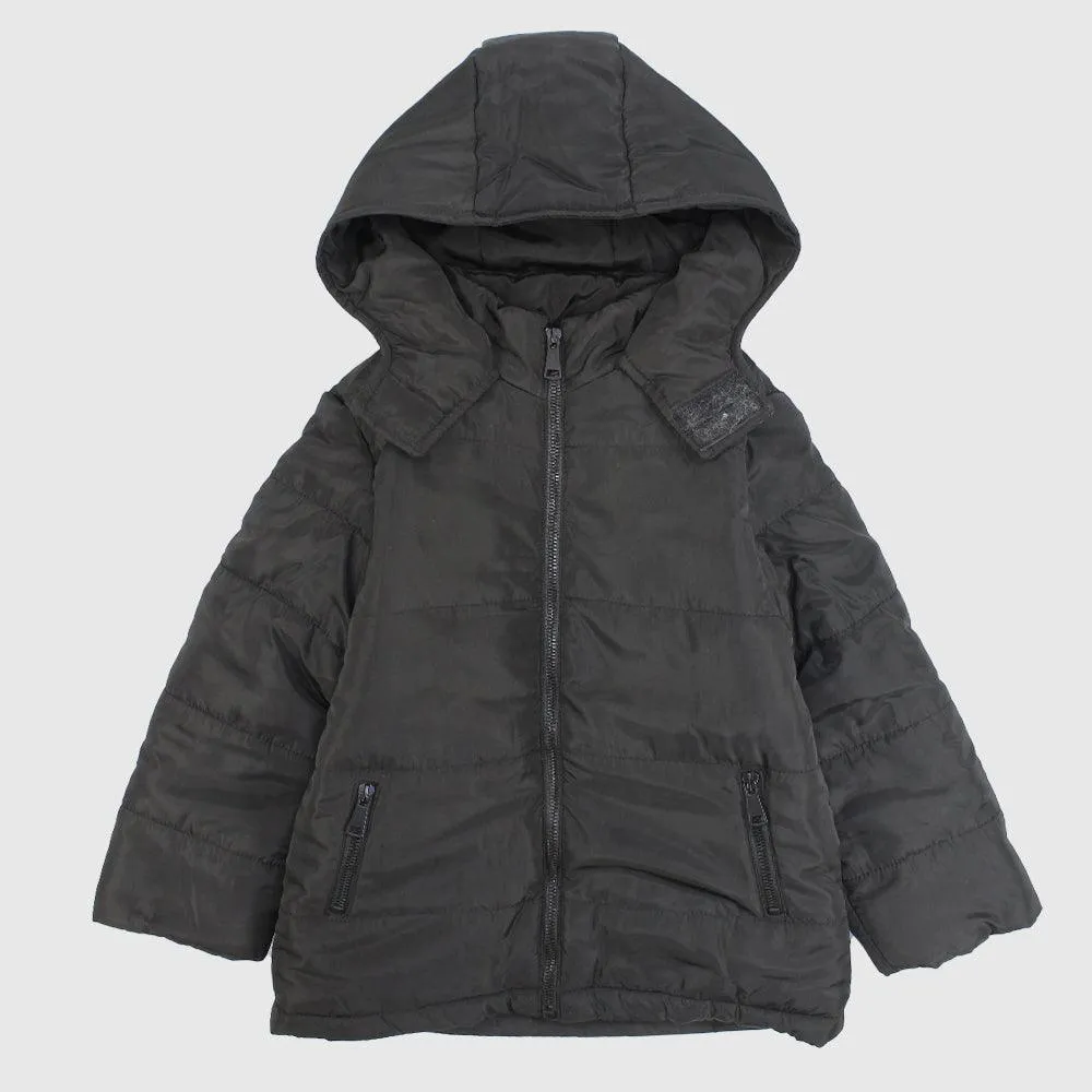 Plain Long-Sleeved Waterproof Hooded Jacket