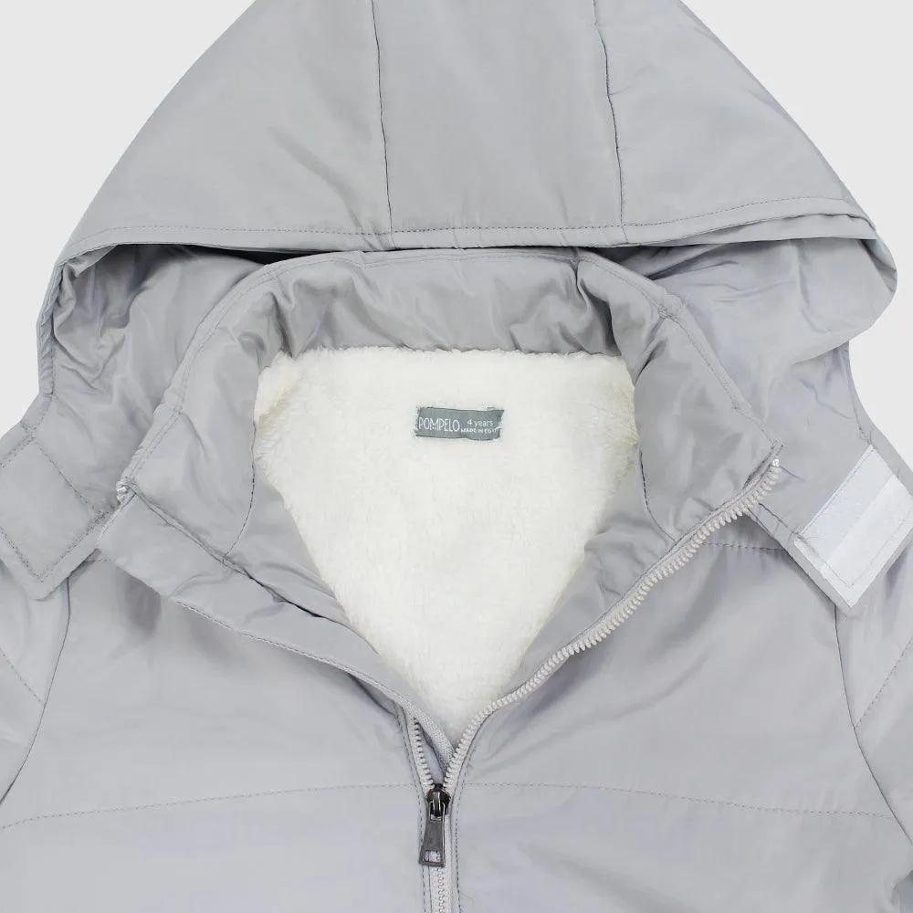 Plain Long-Sleeved Waterproof Hooded Jacket