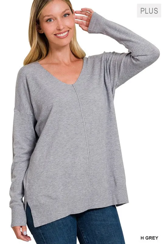 Plus Front Seam Sweater