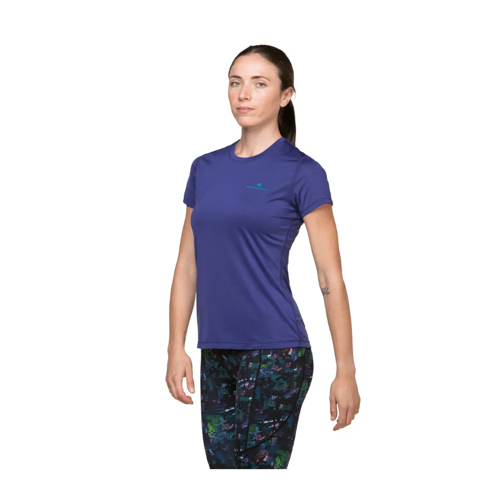 Ronhill Women's Tech Short Sleeve Tee in Deep Ocean/Marine AW24