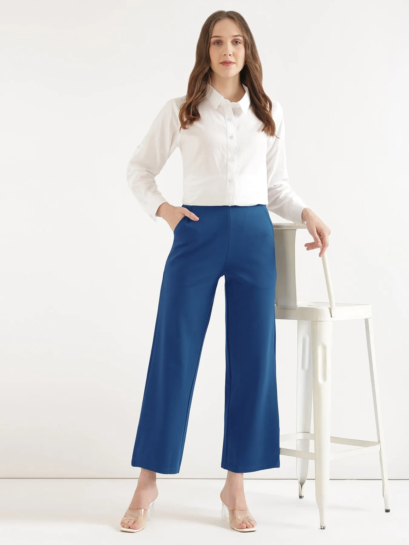 Royal Blue Wide Leg Pants