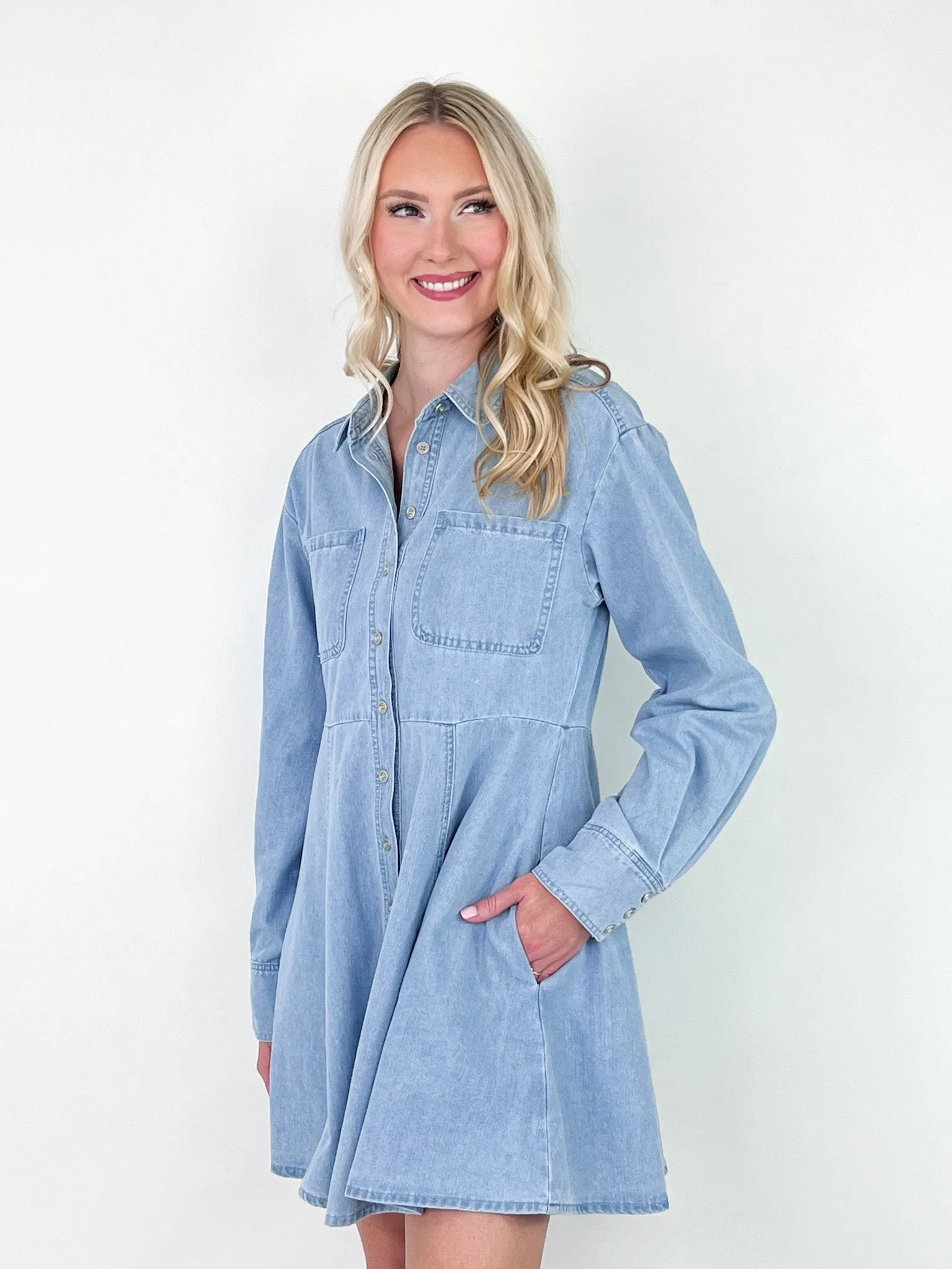 Serena - Denim Shirt Dress