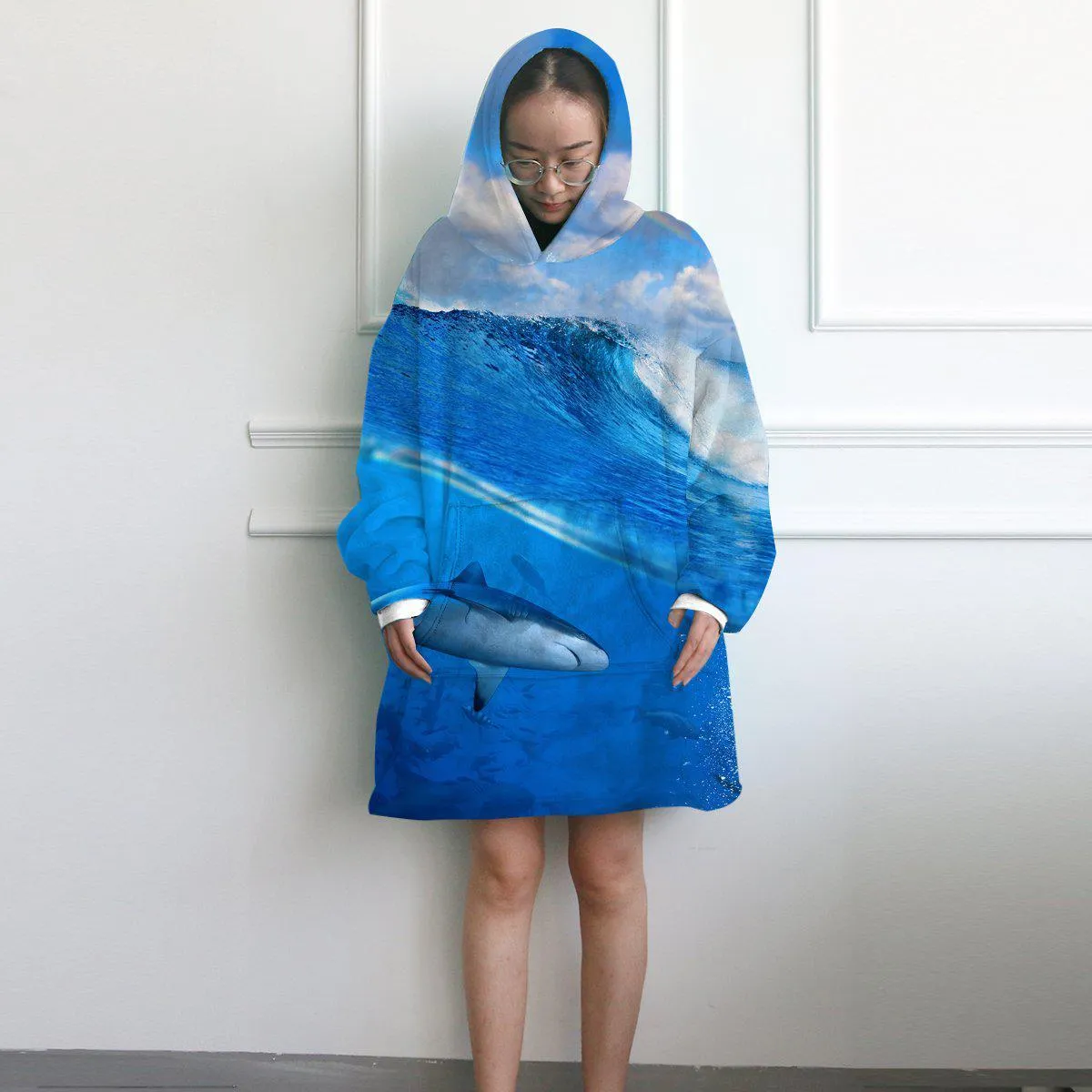 The Shark Wearable Blanket Hoodie